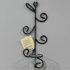 Metal and Glass Scroll Wall Sconce